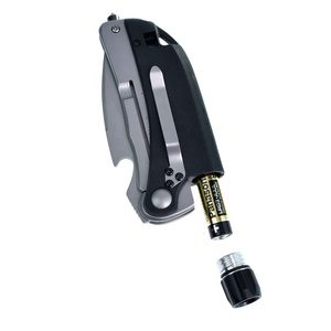 Couteau de poche tactique multifonction à lumière LED, outil de poche, survie, chasse, extérieur, lampe de poche, ouvre-bouteille, sifflet, disjoncteur de fenêtre, nouveau - Product Image 4