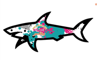 Autocollant Personnalisé 3D Paul Shark Logo Imperméable Décoratif Dessin Animé 2026, Autocollant d'Inventaire en Gros