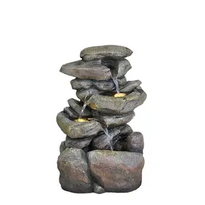 2018 Polyresin โต๊ะไม้ไผ่น้ำพุเรซิ่นในร่มน้ำพุ,Polystone Mini Fountain