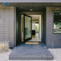 Puerta de cristal con pivote de entrada principal para el hogar moderno NF NFRC, superventas de América del Norte, descuento para Villa, sala de estar, dormitorio, Hotel
