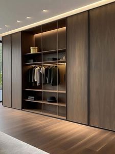 Muebles de armario grandes de madera maciza modernos personalizados con tocador portátil ajustable para uso en el hogar o el dormitorio del hotel - Product Image 6