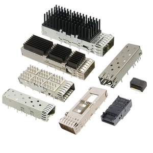 Cage SFP 1367645-5 positions avec connecteur de dissipateur de chaleur trou traversant à <span class=keywords><strong>Angle</strong></span> droit - Product Image 1