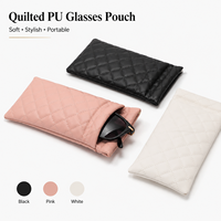 Étui à lunettes portable double couche en cuir PU pour lunettes de soleil et lunettes de vue