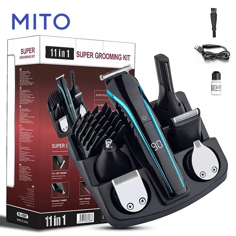 6-in-1 USB điện tóc Clipper Cắt tóc tông đơ và dao cạo râu cho nam giới râu và mặt tóc cắt tỉa máy