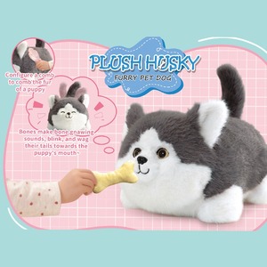 Peluche de perro <span class=keywords><strong>Husky</strong></span> ChatGPT al por mayor, juguete interactivo inteligente <span class=keywords><strong>con</strong></span> respuesta de voz DeepSeek - Product Image 1