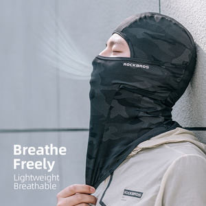 หมวกจักรยาน ROCKBROS ผ้าไหมน้ำแข็ง ปิดหน้าเต็มใบ พร้อมปกป้องคอ สำหรับขี่มอเตอร์ไซค์ กันแดด สำหรับผู้ชายและผู้หญิง เหมาะสำหรับฤดูใบไม้ผลิและฤดูร้อน - Product Image 5