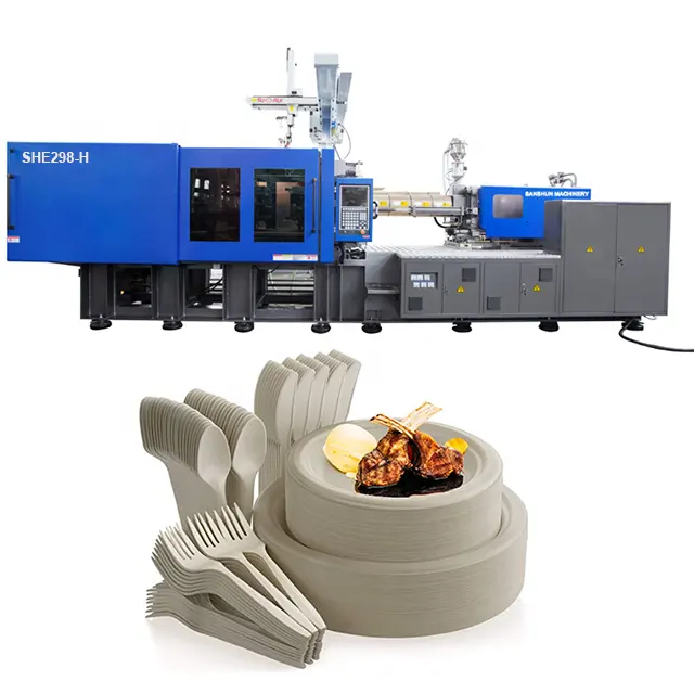 High quality SANSHUN SHE298H-A001 spoon making machine stainless steel fork high speed injection molding machine