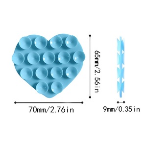Heart-Shaped Double-Sided Thick-Type Silicone Suction Cup <b>Phone</b> Holder Waterproof Moisture-proof Available in Humid Environments - Product Image 3