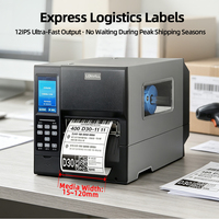 Impresora de Etiquetas RFID de Transferencia Térmica LONVILL de 12 pulgadas, Velocidad de 15-120 mm, Ancho Ajustable, para la Fabricación de Etiquetas Colgantes de Alto Volumen