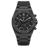 Reloj Cronógrafo de Lujo para Hombre en Acero Inoxidable, Acabado Resistente al Agua, Movimiento de Cuarzo Seiko, Fecha Automática, Caja de 40 mm