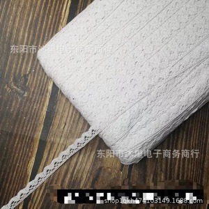 Hilo de algodón blanco 1,5 accesorios de encaje DIY borde de encaje hecho a mano cortina decorativa mantel ahuecado Borde de diente de perro grande - Product Image 3