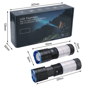 Boruit mạnh mẽ <span class=keywords><strong>600LM</strong></span> ngọn đuốc ánh sáng Zoomable LED Đèn pin sạc pin dài phạm vi 10W không thấm nước siêu sáng ngọn đuốc - Product Image 1