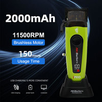 IPro Barber Haarschneidemaschine 11500RPM Bürstenloser Motor 5CR13 Klinge 2000mAh LED Typ-C Dock 8 Kämme Kabellose Schneidemaschine für Salon und Zuhause