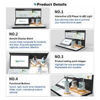 Supports d'affichage de comptoir en acrylique avec éclairage LED personnalisé pour une démonstration interactive des produits dans les magasins phares des marques de détail