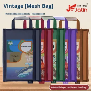 Mở Lớn L-Hình Da Tập Tin Túi Cho Học Sinh Trung Học Kiểm Tra Giấy Lưu Trữ Tổ Chức Công Cụ - Product Image 4