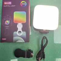 Unité d'éclairage réflecteur de poche MJ-05 - Dispositif d'éclairage pour photographie en direct - Lampe à lumière douce RGB - Lampe réflecteur pour téléphone portable