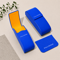 Étui à lunettes de soleil et à lunettes de vue en métal carré rigide personnalisé avec logo, pour créateur de mode