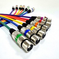 Ensemble de câbles micro XLR mâle-femelle à code couleur transfrontalier avec conducteur en cuivre pour audio équilibré