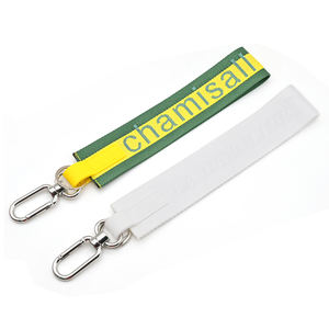 Factory Sale Nylon <strong>Keychain</strong> <strong>Wristlet</strong> Lanyard Custom Logo Large Wrist Woven Jacquard Lanyard <strong>Keychain</strong> - Product Image 3