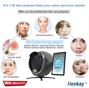 8 en 1 Portable 3d Analyseur de Test de Peau Caméra Peau et Cheveux Scanner 3d Numérique Analyse Faciale Analyseur de Peau Machine - Product Image 2