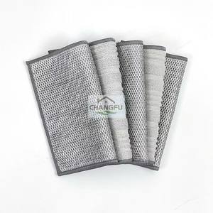 Chiffon de nettoyage double face en <span class=keywords><strong>microfibre</strong></span> avec fil d'argent, chiffon à vaisselle en polyester doux pour le séchage, le lavage et le récurage - Emballage en vrac - Product Image 5