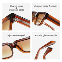 Lunettes de soleil polarisées rétro carrées de haute qualité avec verres TAC, protection UV400, logo personnalisé, modèle classique 2025