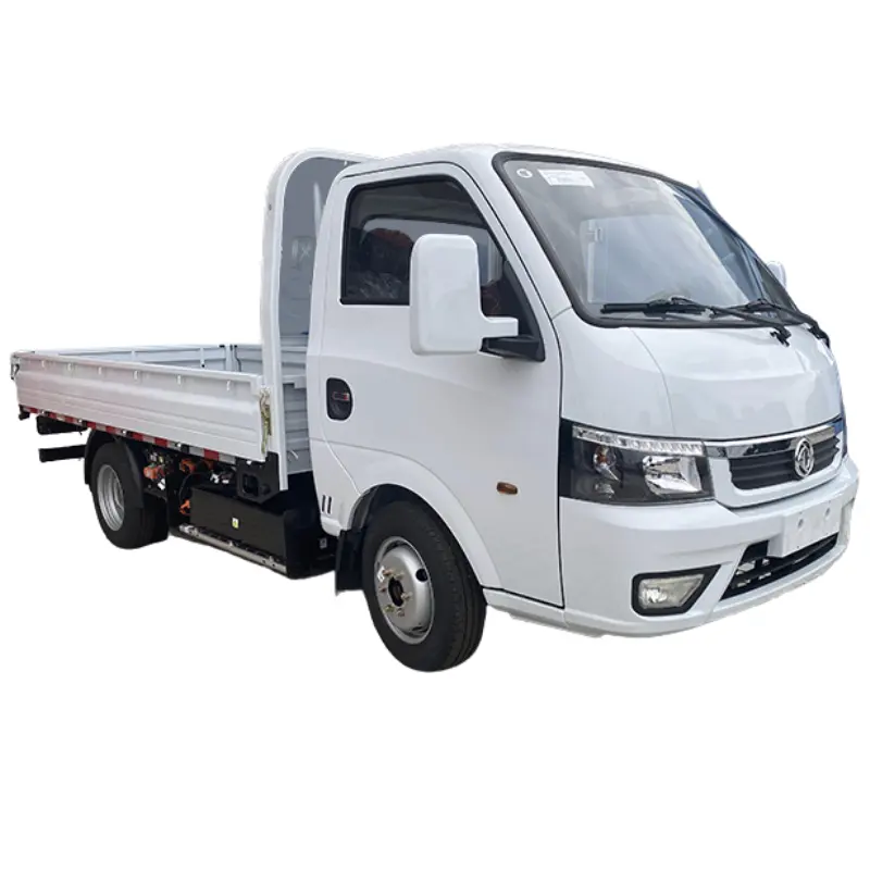 Prezzo a buon mercato mini 2T cargo carrier in vendita motore diesel dongfeng 6 ruote pickup van box body truck nuovo camion usato dry goods