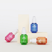 30ml Farbige Foundation-Flasche mit Pumpe Leerer Hautpflege-Serum-Behälter Maßgefertigter Glasbehälter