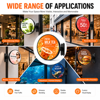 Écran LED circulaire extérieur haute luminosité P4 pour la publicité des restaurants, des magasins, des logos, des enseignes, avec contrôle WiFi