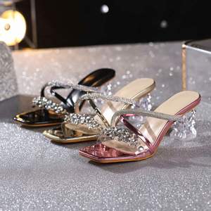 Sandalias de Tacón Alto Transparentes con Cristales de Agua, Modernas, Sexys y a la Moda - Product Image 2