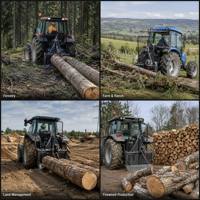 Treuil forestier W55M 5 tonnes pour tracteur, prise de force 540, montage 3 points, câble en acier 70m 11mm, équipement forestier robuste