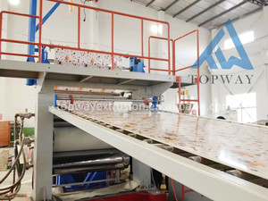 Máquina para fabricar láminas de mármol de PVC, línea de producción de placas de mármol artificial de plástico, maquinaria de extrusión de paneles de pared de mármol de PVC - Product Image 3