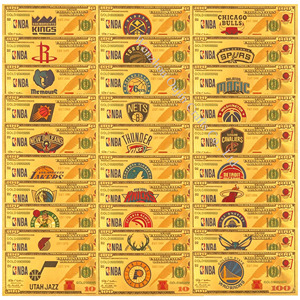 Ensemble de cartes commémoratives Michael <span class=keywords><strong>Jordan</strong></span> Basketball en feuille d'or plaqué 24 carats - Product Image 1