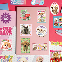 50 autocollants en PVC imperméables à thème animalier de dessin animé, autocollants décoratifs DIY pour ordinateur portable, bagages, adolescents et adultes, cadeau