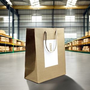 Bolsas de Compra Ecológicas de Papel Kraft Recubierto de Lujo Crown Win, con Logotipo Personalizado, Ligeras y Portátiles para Supermercado y Comida para Llevar - Product Image 1