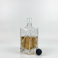 Bouteilles en verre de 500ml 700ml Unique Design Spécial Vodka Brandy Tequila Gin Whisky Whisky Whisky Whiskey Glass Bottles