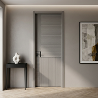 Porte coulissante moderne en MDF, séparateur d'espace intérieur peu encombrant, porte coulissante à panneau plat sur mesure pour appartement et maison