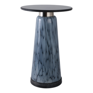 Tavolino lucido con piano in marmo e base decorata per soggiorno o camera da letto - Product Image 4