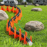 Support de rangement pour tuyau d'arrivée d'eau en plastique PHQH RV pour camping-car, caravane, bateau, orange et noir, 20 pieds, en PP