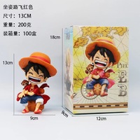 Una pieza mono D. Luffy Q versión figura de acción estilo alegre figurita coleccionable juguete coleccionable para fanáticos del Anime y niños