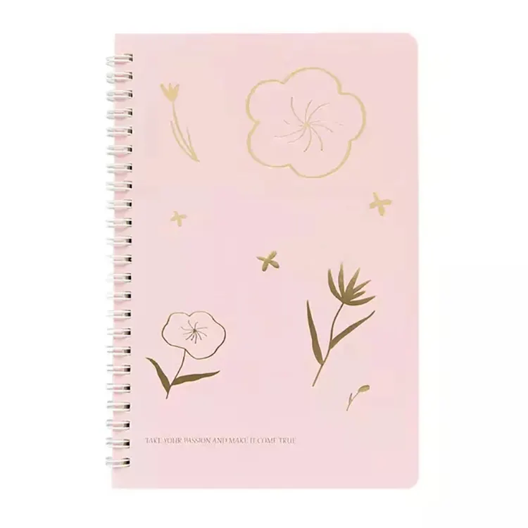 Kawii stationery cherry blossom cover a5 80 sheets notebook spiral for school supplies