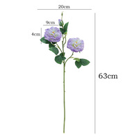 Kunstmatige Lisianthus Eustoma Real Touch Kunstbloem voor Bruiloft Bloemist Huis Hotel Decoratie Groothandel Bulk Aankoop Fabriek Leverancier