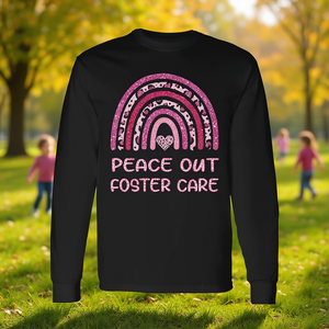 T-shirt à manches longues Peace Out Foster Care, Adoption Gotcha Day 2023 - Product Image 3