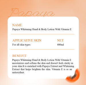 Crème Hydratante Bio Naturelle Luxe à la Papaye <span class=keywords><strong>pour</strong></span> <span class=keywords><strong>le</strong></span> <span class=keywords><strong>Corps</strong></span> et les Mains : Nourrit, Blanchit et Adoucit la Peau, Vente en Gros - Product Image 3