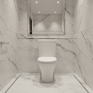 Inodoro <span class=keywords><strong>de</strong></span> Dos Piezas Alargado <span class=keywords><strong>para</strong></span> Baño <span class=keywords><strong>de</strong></span> Hotel MING LIU, Moderno, <span class=keywords><strong>de</strong></span> Cerámica Blanca, con Doble Descarga y Cierre Lento, Montado en el Suelo - Product Image 2