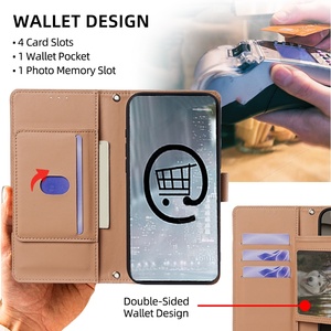 Étui de luxe pour cartes portefeuille avec porte-cartes étui de téléphone en cuir mince pour Samsung S25 ultra <span class=keywords><strong>S21</strong></span> <span class=keywords><strong>FE</strong></span> S23 Ultra S10 5G - Product Image 2