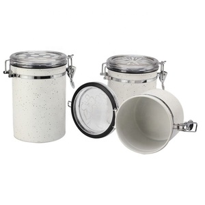 Hot sale 3-Piece kitchen stainless steel Airtight Food storage <b>canister</b> <b>set</b> with Clear Lid - Product Image 3