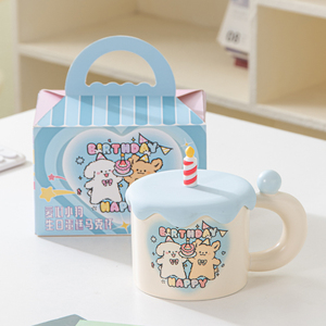 Mug à thé en céramique rose avec motif de chien mignon de dessin animé, cadeau de Noël, 380 ml, 12 oz, tasse à boire, tasse Mate, tasse à café réutilisable - Product Image 3