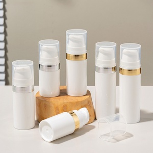 Trong kho 5ml <span class=keywords><strong>10ml</strong></span> 15ml trắng Lotion chai chăm sóc da huyết thanh không có không khí bơm chai với Vàng Sliver biên giới mỹ phẩm <span class=keywords><strong>container</strong></span> - Product Image 2