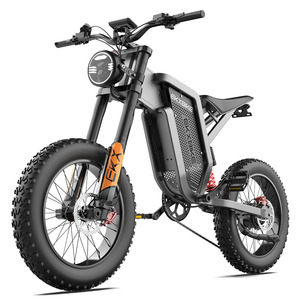 Vélo de montagne électrique EKXBIKE X21, 20 pouces, 2000W, transmission arrière, double suspension, batterie au lithium 48V, vélo tout-terrain pour adultes - Product Image 1
